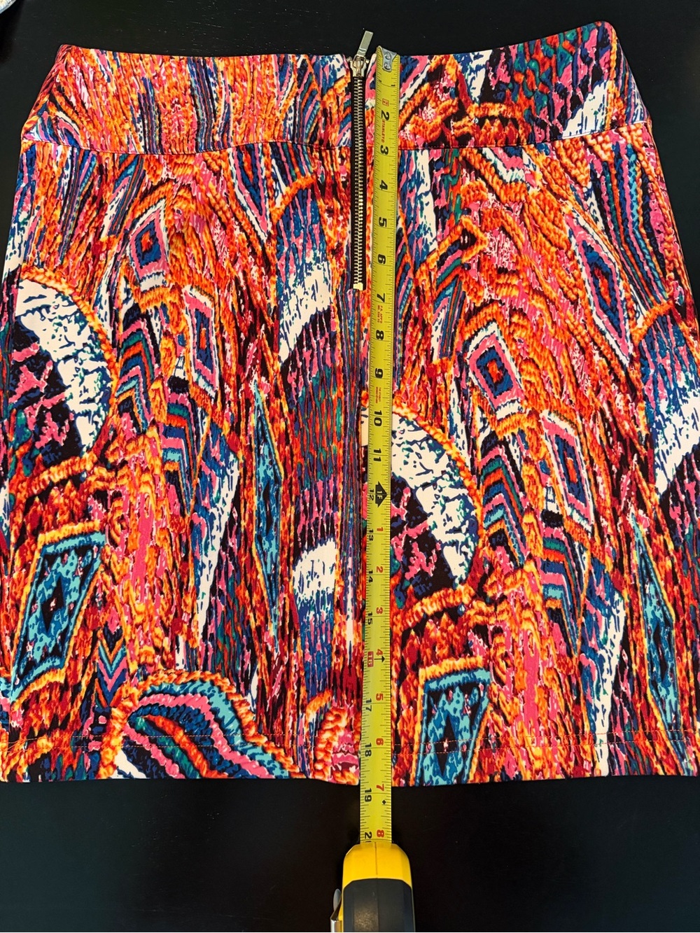 bebe Multicolor Printed Mini Skirt - Pink, Blue & Orange